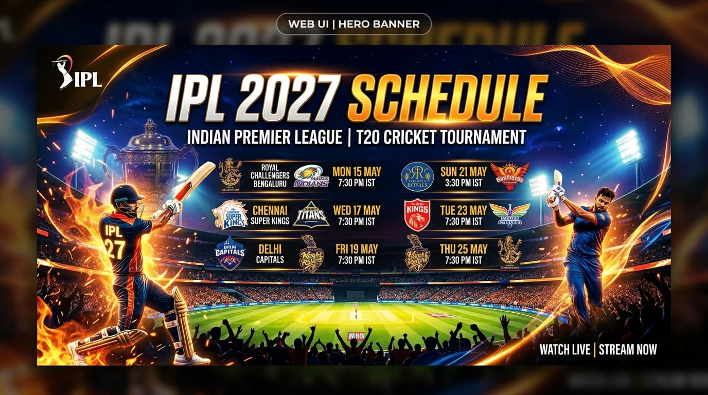 IPL 2027 Schedule: Expected Dates, Fixtures, Venues & Match Timings